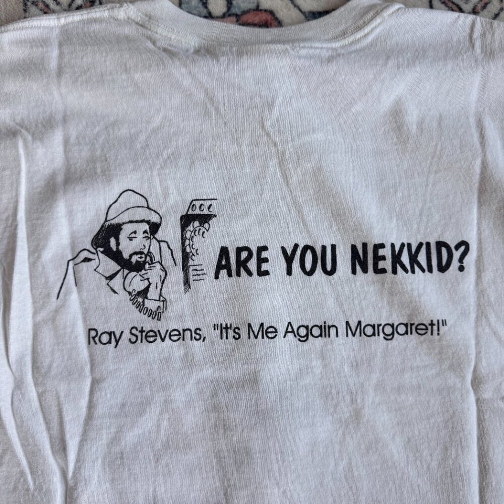 Vintage Ray Stevens "It's Me Again, Margaret" T-Shirt - size Large - Picture 4 of 4